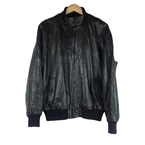 vintage abercrombie‎ and fitch leather jacket X-LARGE Mens - Picture 9 of 12